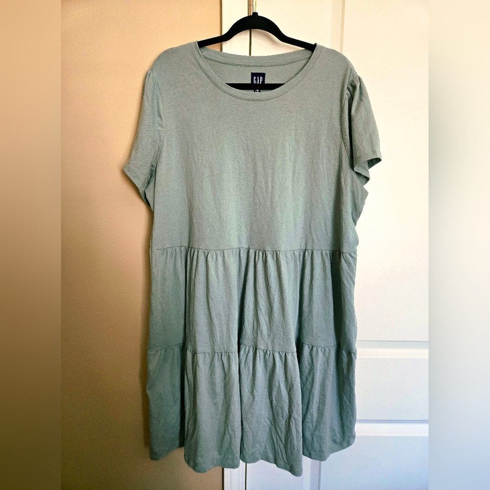 Plus size gap old navy green T-shirtdress XXL